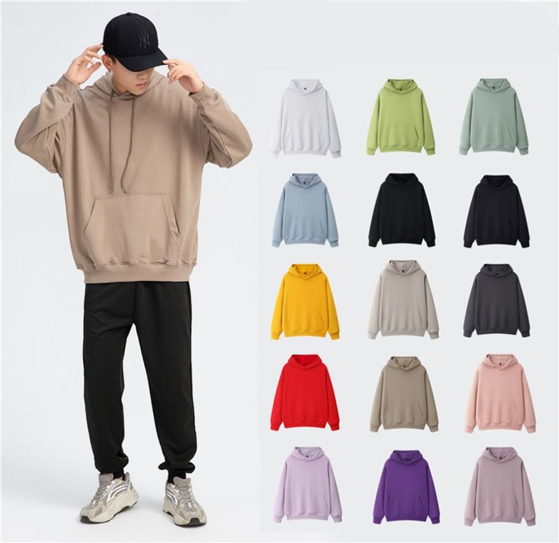 Blank Cotton Oversized Thick Fleece Unisex Hoodies Pullover plus Size Men's Heavyweight Hoodie