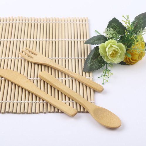 Reusable Wooden Cutlery Spoons Fork Knife for Desserts Eco-Friendly Wooden Cutlery Biodegradable