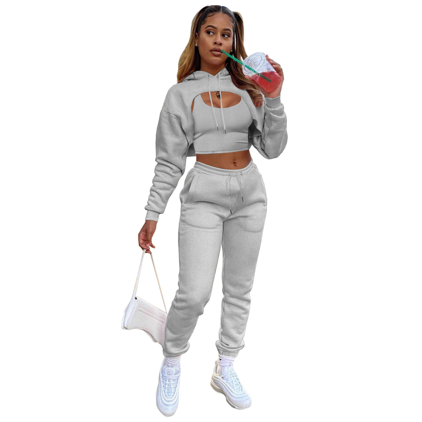 3 piece sweatsuit best sale