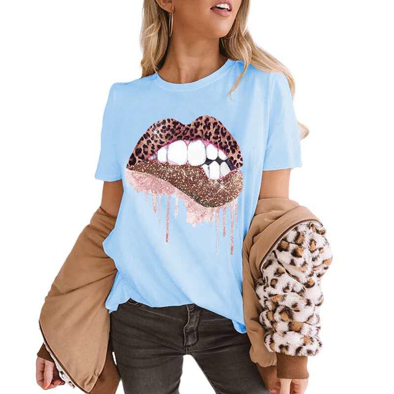 Buy Wholesale T-Shirt Women Casual Funny Graphic Leopard