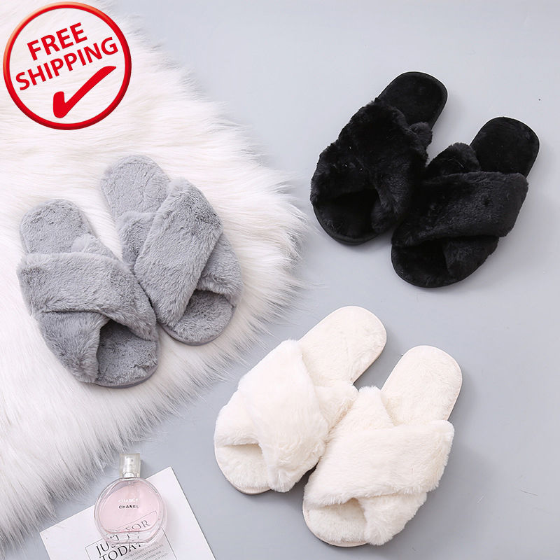 Fur slippers for ladies deals