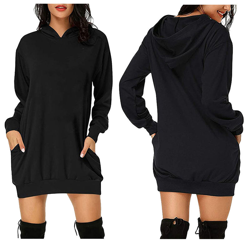 Buy Wholesale Women s Long Sleeve Casual Hoodie Dress