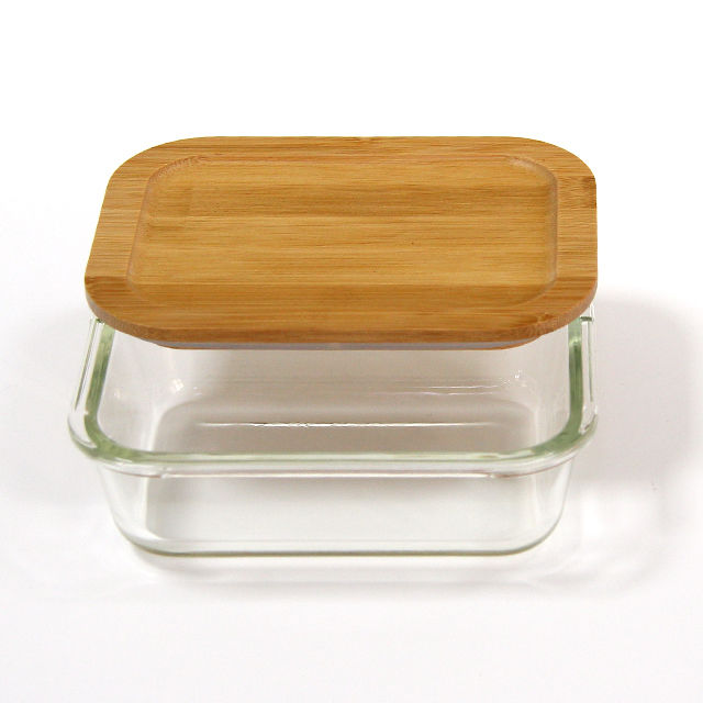 Buy Wholesale Glass Food Storage Container Bamboo Lid Food
