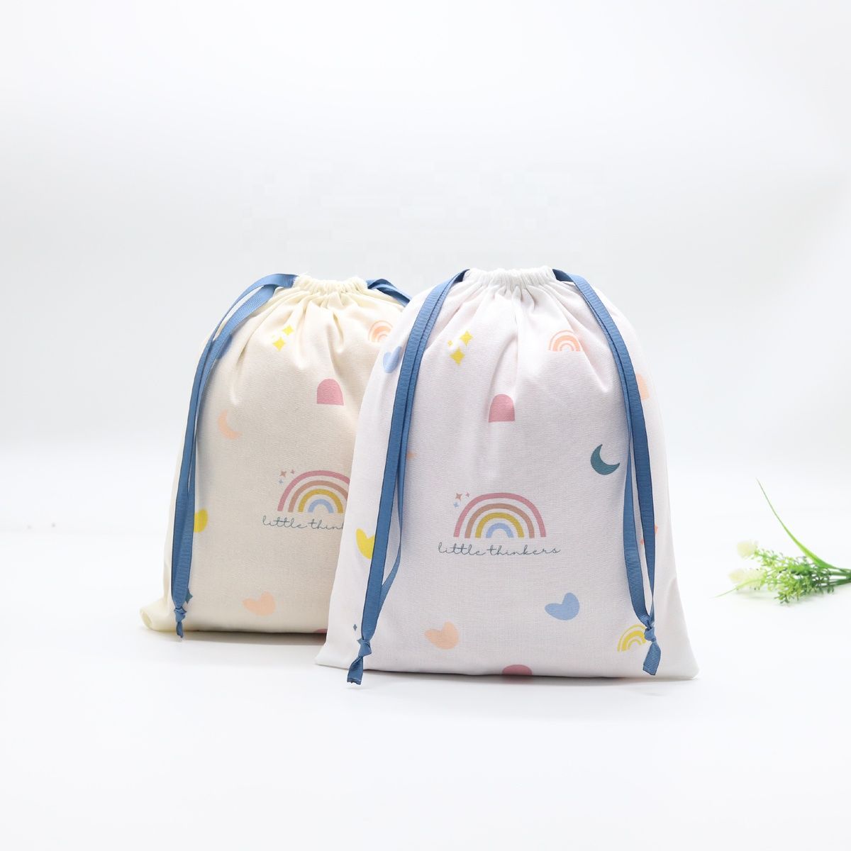 Buy Wholesale Printed Cotton Drawstring Dust Bag for Shoe