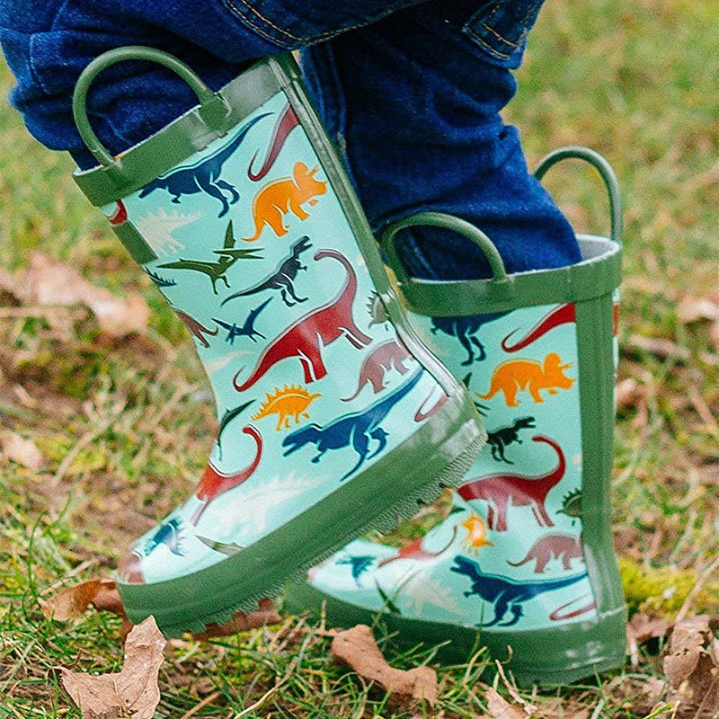 Boys Gumboots Rainy Season Products Children s Dinosaur Shoes Rubber Kids Rain Boots