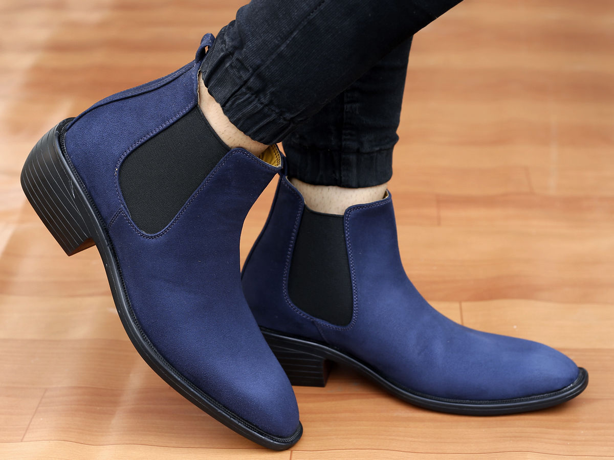 Height increasing chelsea boots discount