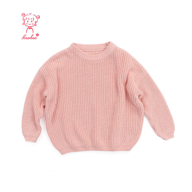 Buy Wholesale Toddlers Kids Knit Plain Pullover Long Sleeve
