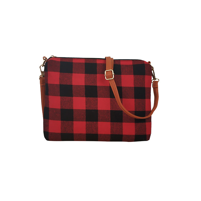 buffalo plaid crossbody bag