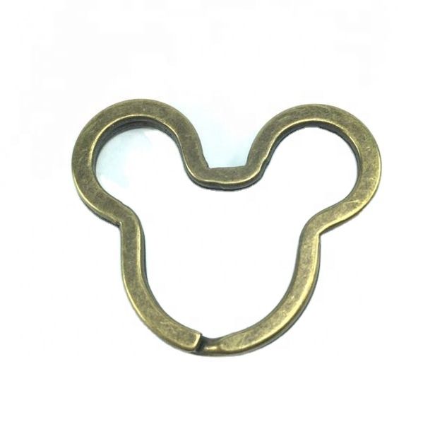Customized Mickey Mouse Carabiner Key Split Ring Key Holder Keychain