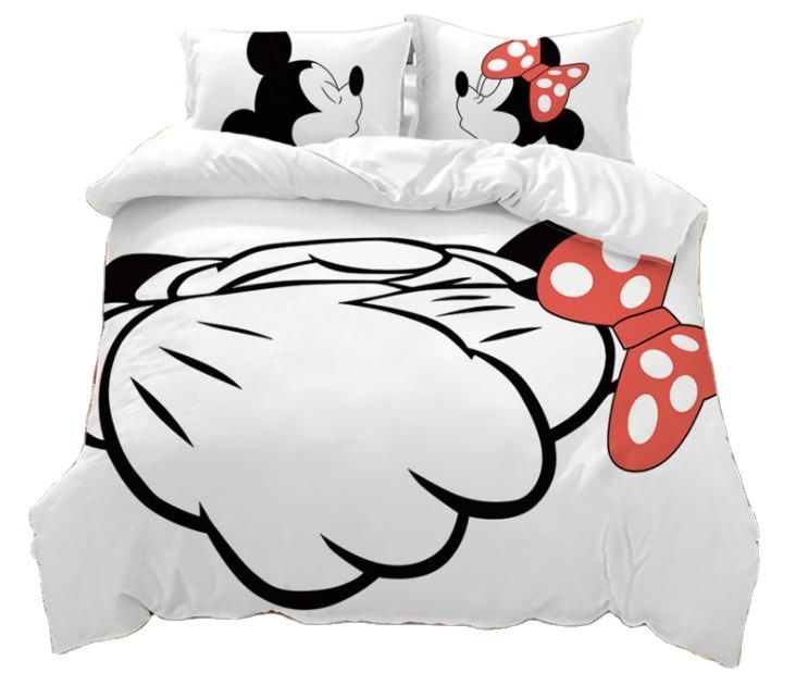Mickey Mouse Cartoon Printed 100% Cotton Mickey Mouse Bedding Set