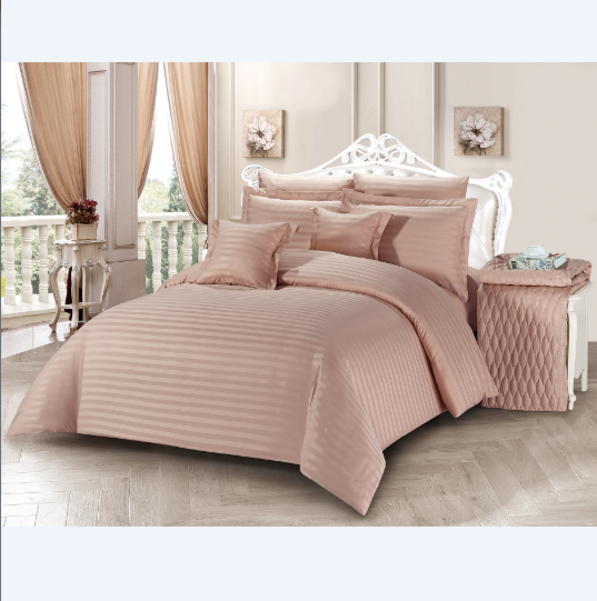 1Cm/2Cm/3Cm Stripe Hotel Luxury Bed Sheets Set Wrinkle & Fade Resistant Bedding Set