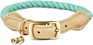 Luxury 100% Cotton Woven Rope Leather Dog Collar Trim Soft Adjustable Matching Rope Lead Leash