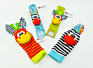 4 Pack Toy Baby Ball Socks Toy Wrist Rattle Cute Animal Soft Baby Wrist Rattle Foot Socks Animal Toy Socks
