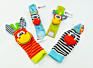 4 Pack Toy Baby Ball Socks Toy Wrist Rattle Cute Animal Soft Baby Wrist Rattle Foot Socks Animal Toy Socks