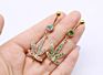 Gaby Cz Dangle Gem Weed Leaf 316L Surgical Steel Belly Rings Body Piercing Jewelry