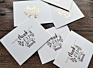 Exquisite Gilded Printed Greeting Christmas Cards Thank You Flower Greeting Card