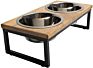 Luxury Stainless Steel Elevated Dogs Food Bowl Copper Slow Feeder Dog Water Bowl Stand Cute Raised Dog Feeding Bowl