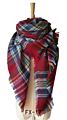 Women's Fall Scarf Classic Tassel Plaid Scarf Warm Soft Chunky Large Blanket Wrap Shawl Scarves