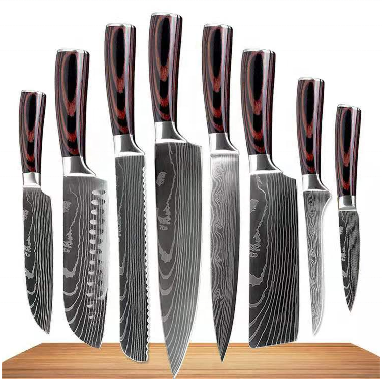 Chefs Knife Set Japanese High Carbon Stainless Steel Kitchen Sharp Kitchen Knife Set