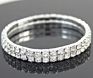 2Rows Bride Decoration Crystal Strass Wedding Bracelet