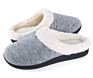 Sales Fuzzy Wool Fleece Lined Memory Foam Clogs Women's Slippers with Indoor Outdoor Anti-Skid Rubber