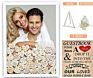 Wedding Guest Book Iron Wood Photo Frame Natural Personality Bubble Bag + Carton Size Rectangular Guestbook Sign 30X40Cm
