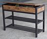 Modern 3-Layer Black Metal Legs Shoes Rack with Storage