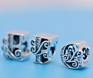 925 Sterling Silver Letter 26 Alphabet Pendant Designer Charms for Diy Bracelet Necklace Jewelry Making