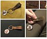 Tiding Promotional Brown Real Genuine Leather Keyring Key Holder Key Chain Cow Stamped Leather Keychain