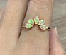 925 Sterling Silver Ring Stackable Artificial Opal Crown Rings Designs