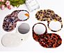 Mini Colorful Acetic Acid Folding Makeup Mirror Exquisite Acetic Acid Plate round Small Mirror Stuffed Small Bag Mirror