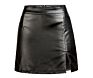 PU leather Women Ladies Girls Black leather skirt