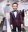 Print Boys Tuxedo Formal Party Dinner Suits Shawl Lapel Suit Tuxedo for Kids Wedding Suits Jacket+Pants 2 Pieces