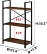 In Stock Rustic 3 Tier Wood Bookshelf with Storage Bookcase Living Room Kitchen