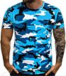 Mens T Shirt Casual Camo Slim Fit Muscle Tee Blouse Tops Short Sleeve Camouflage Stylish Look Easy Care Clothing Shirts Tee Top