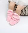 Old Fashioned Snap Drawstring Infant Bedroom Shoes Baby Booties with Wool