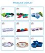 round Party Restaurant Serving Luxury Flower Style Melamine Serving Plate Set round Chip and Dip Tray Snacks Platter