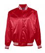 Supply Sport Jacket Top Button Striped Ladies Women Satin Jacket Bomber Jacket