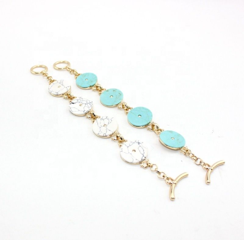 Pj-C163 Loose Stone Original Gemstone Bracelet, Turquoise Howlite Bracelet December Birthstone Bracelet