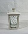 Antique Hanging Metal Lantern Glass Storm Candle Lantern Holder