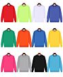 Mens Solid Color plus Size Pullover Sweatshirt Print Crewneck Pullovers for Unisex
