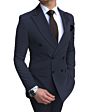 Customized (Blazer+Pants) Beige Men's Suit 2 Pieces Double-Breasted Notch Lapel Flat Slim Fit Casual Tuxedos for Wedding