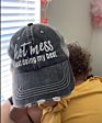 Mess Just Doing My Baseball Hat Stylish Cute Ball Cap Cross Back Tail Cap 3039336