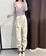 High Waist Pu Leather Trousers Women Faux Leather Pants Tapered Joggers Pants Women