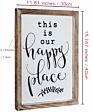 Junji Home Decoration Wooden Signs Customized Blank Sign for Art a Happy Place Wooden Sign