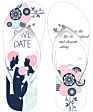 Customized Logo Beach Party Wedding Slippers for Guest Flip Flops Wedding