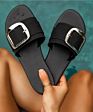 Woman Slippers Top Decoration Jump Flat Peep Toe Elegant Beach Outdoor Slides