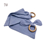 Newborn Gift Set Baby Muslin Cotton Blanket Teething Blanket Baby Bib Bunny Ear Wooden Teether