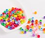 1000 Pcs Craft Diy Beads Set Plastic Rainbow Beads in Mix Colors Pony Beads for Bracelets Jewelry Making Diy Gift for Children