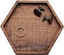Handmade Wood Wooden Hexagon Jewelry Trinket Key Tray Ring Dish
